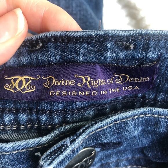 Devine Rights Of Denim Blue Skinny Jeans Zip Ankle Womens 30 Blue Stretch Fall - Picture 2 of 11